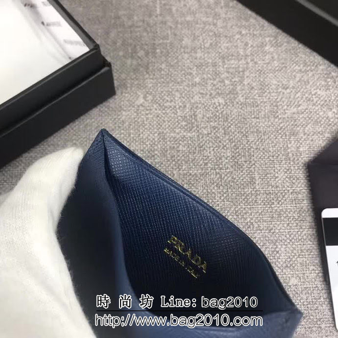 PRADA普拉達 官網同步 專櫃最新款 頂級原單十字紋牛皮 三層信用卡夾 1MC208 DD1759